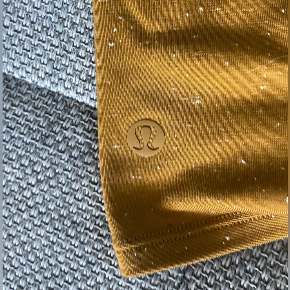 Lululemon Time to Restore Mock Neck Tank Spiced Bronze & White Size 6
